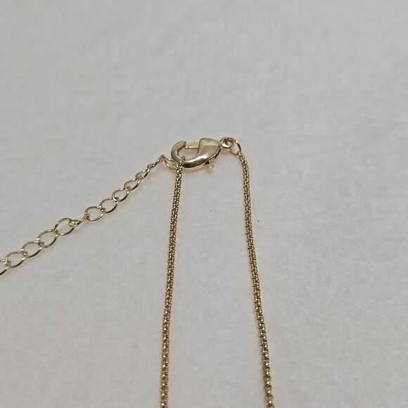 Bean Pendant Necklace with Adjustable Chain - Picture 3 of 5